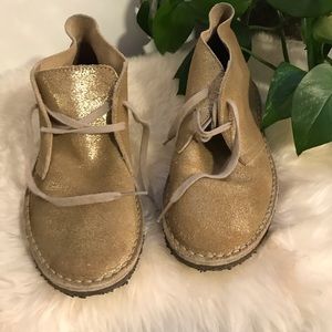 J.Crew Gold Glitter McAlister Suede Chukka Boot 9M